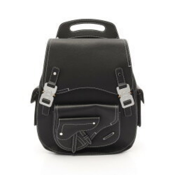 Dior Gallop Backpack Maxi Rucksack Bag Leather Calfskin Black - Picture 1 of 8